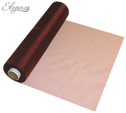 Eleganza Soft Sheer Organza 29cm x 25m Burgundy - Organza / Fabric